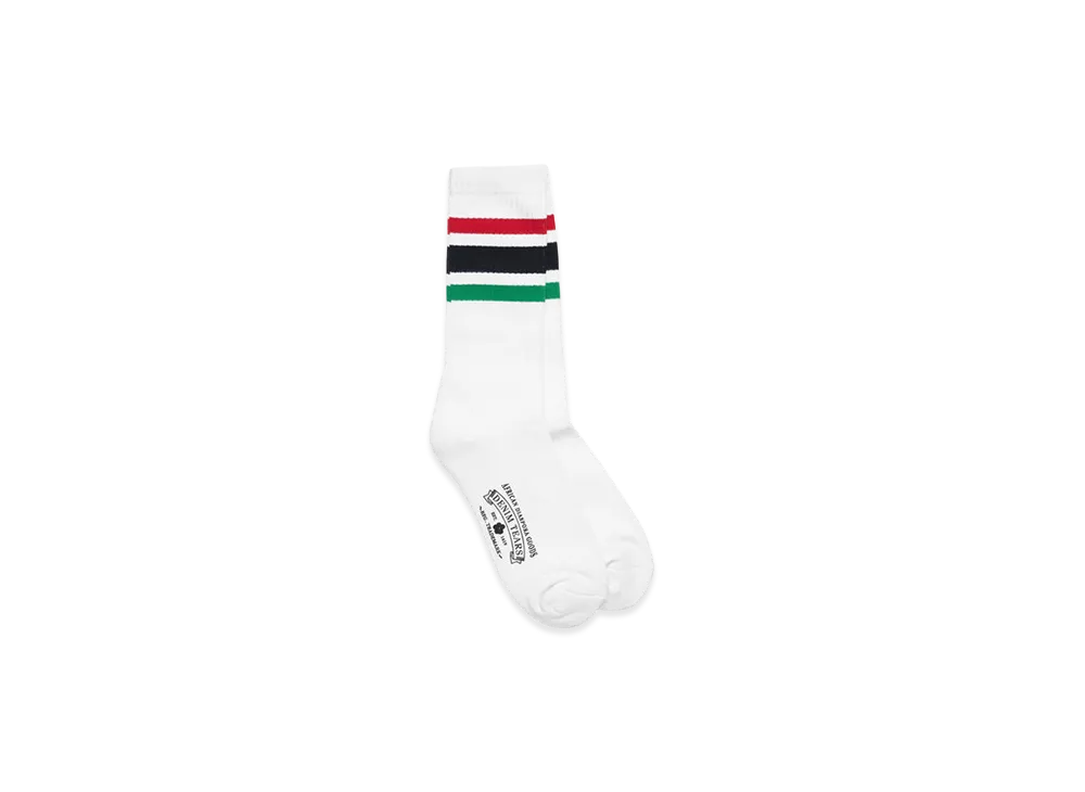 DENIM TEARS RBG 3-Pack Socks "White"