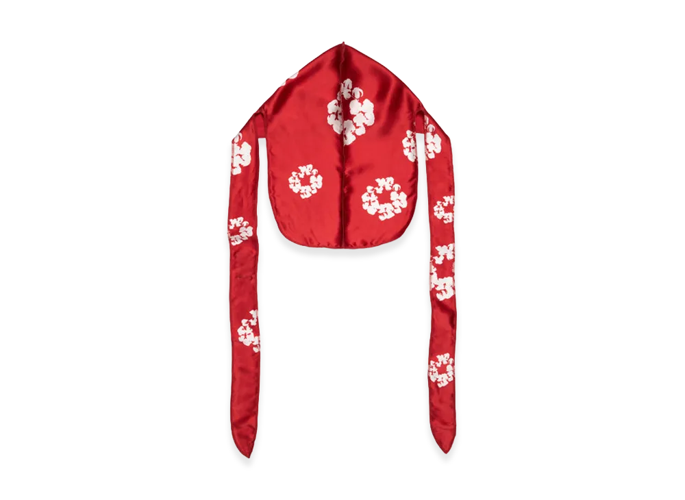 DENIM TEARS Cotton Wreath Durag "Red"