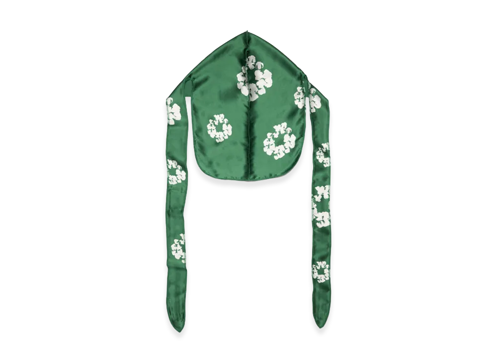 DENIM TEARS Cotton Wreath Durag "Green"