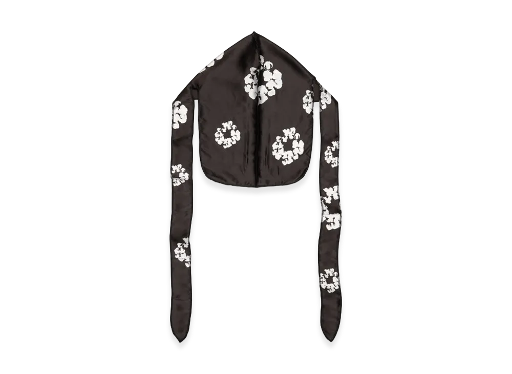 DENIM TEARS Cotton Wreath Durag "Black"