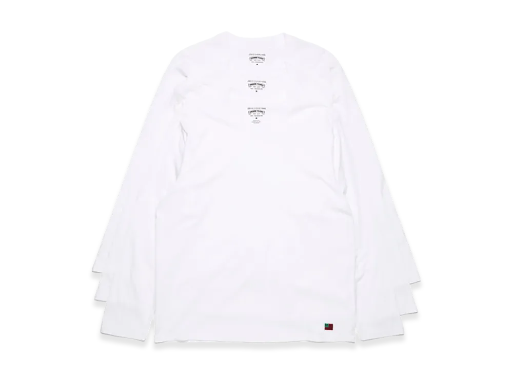 DENIM TEARS DT Flag 3-Pack Long Sleeve Tee "White"