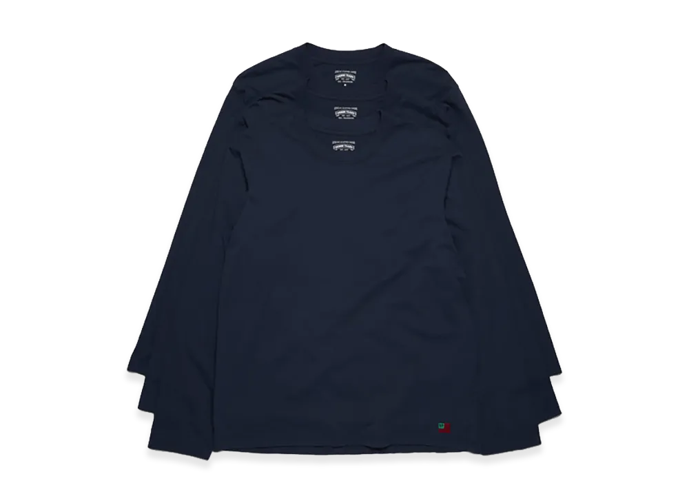 DENIM TEARS DT Flag 3-Pack Long Sleeve Tee "Navy"