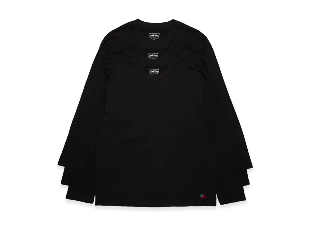 DENIM TEARS DT Flag 3-Pack Long Sleeve Tee "Black"