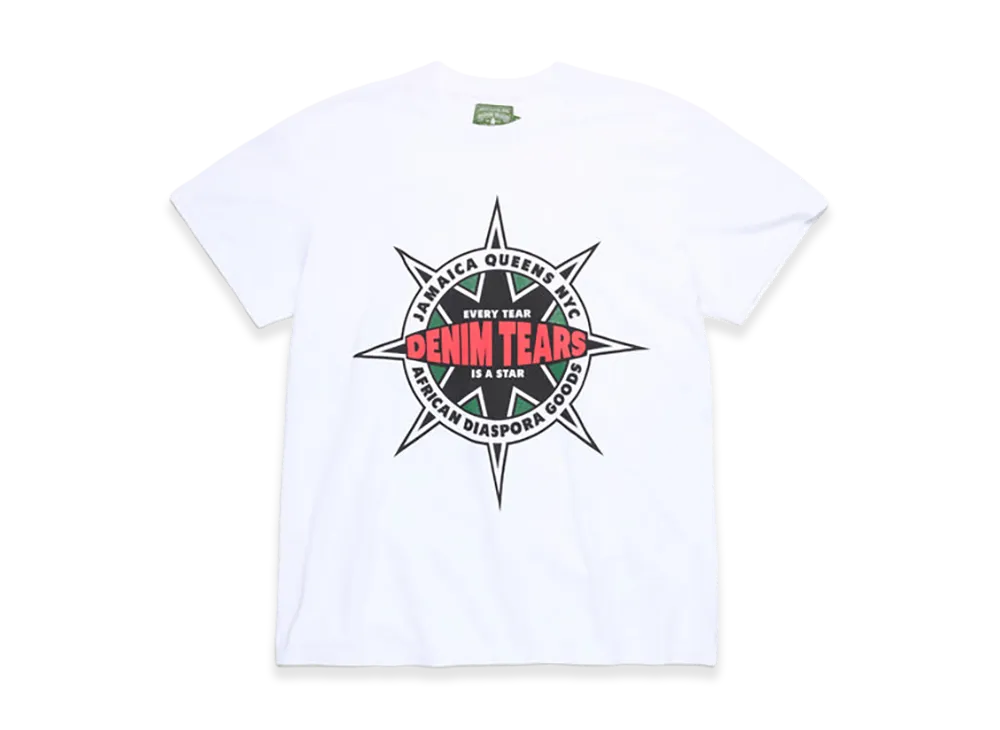 DENIM TEARS Libertas Star Tee "White"