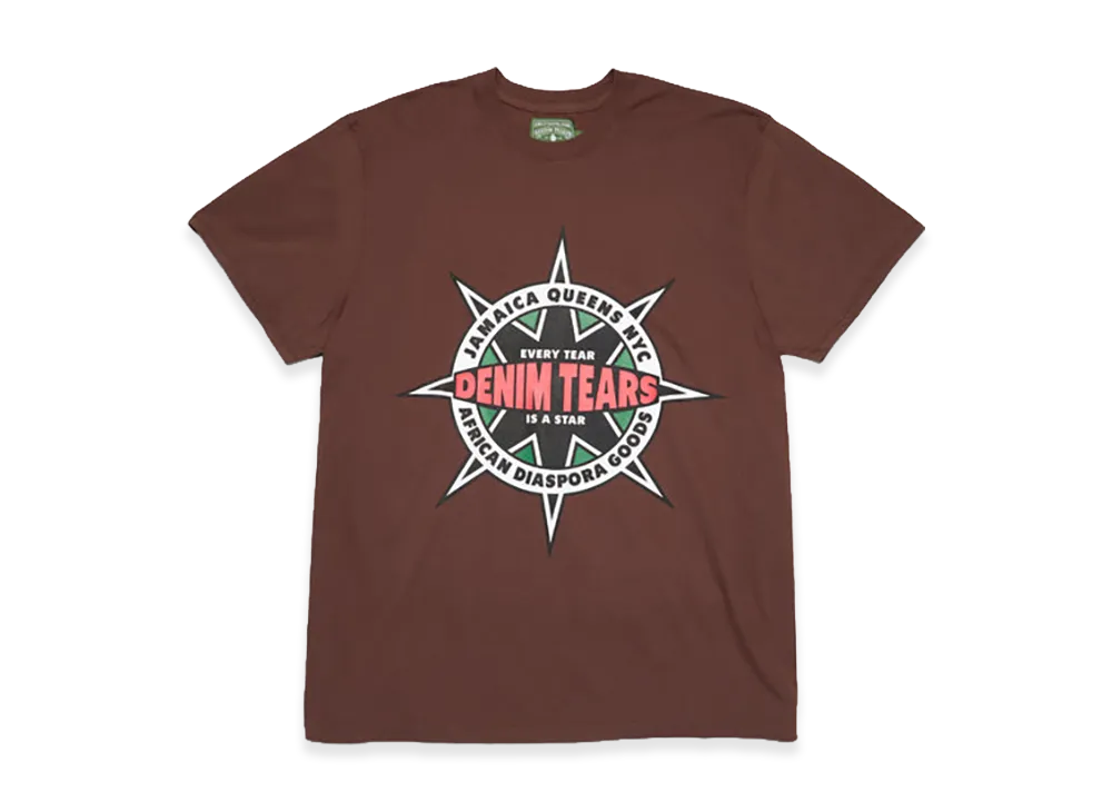 DENIM TEARS Libertas Star Tee "Brown"