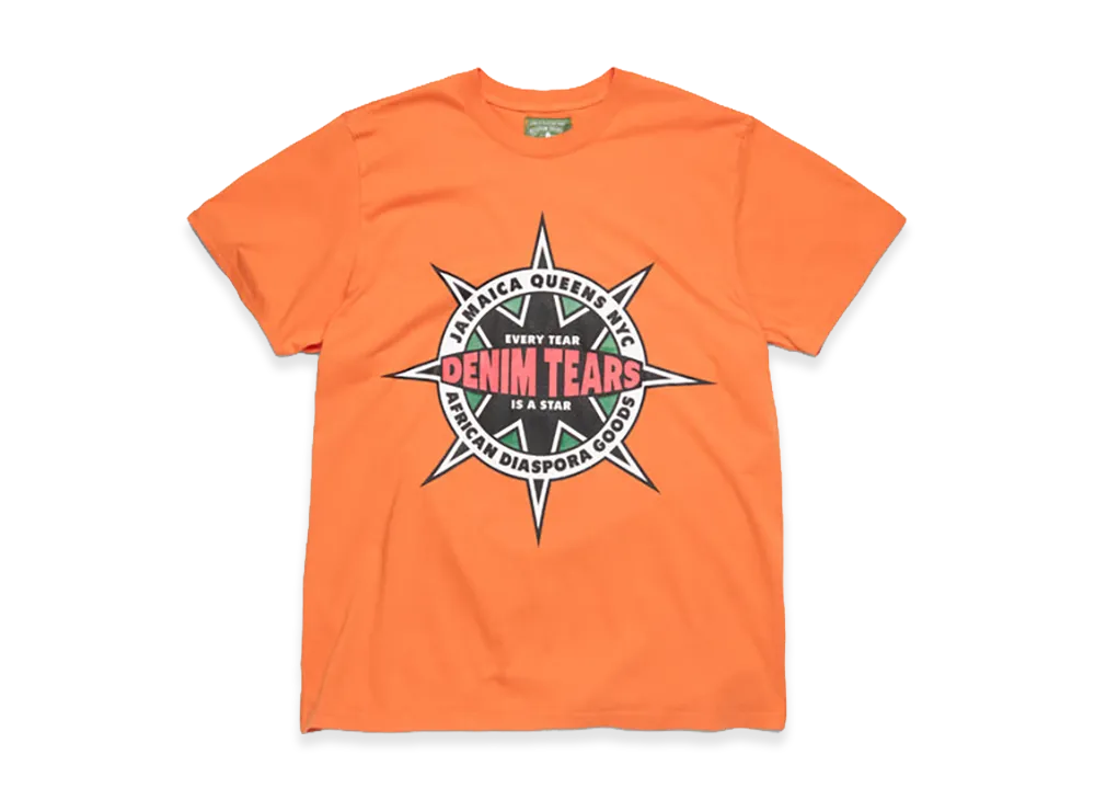 DENIM TEARS Libertas Star Tee "Orange"