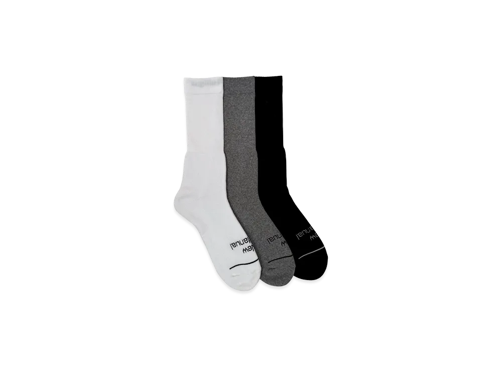 New Manual Pack 3P Sox "White/Black/Gray"