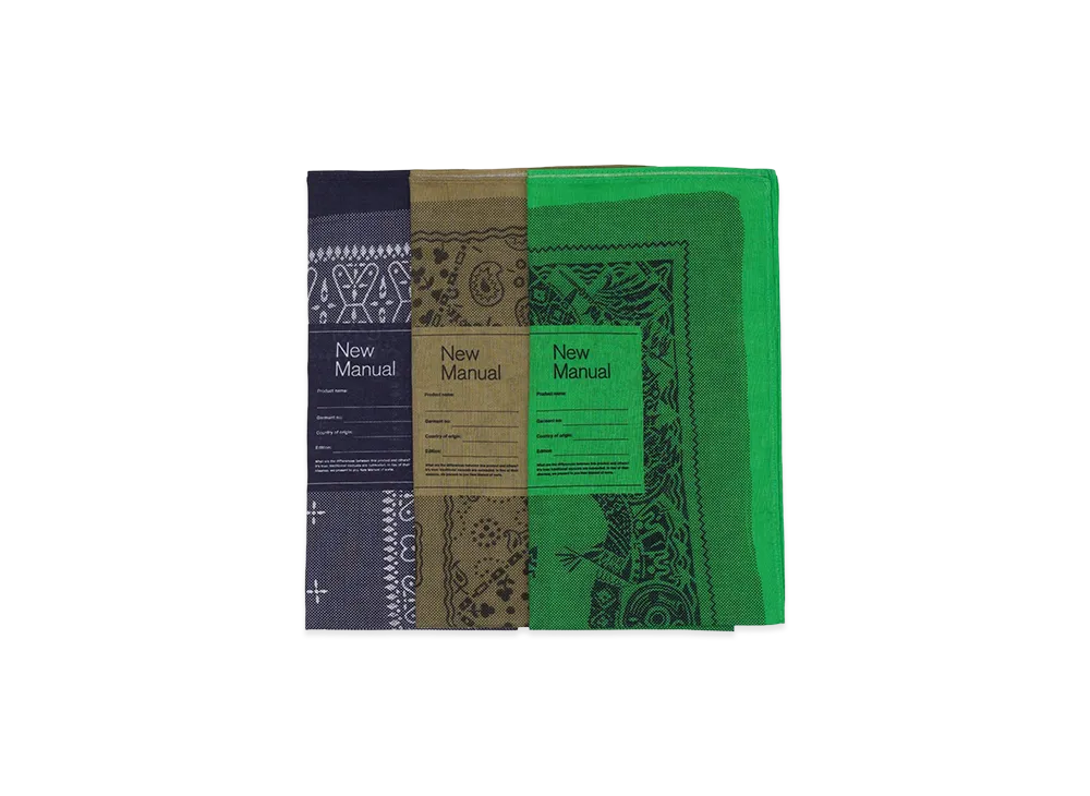 New Manual Pack 3P Bandana "Green/Dark Green/Navy"