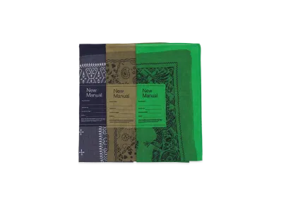 New Manual Pack 3P Bandana "Green/Dark Green/Navy"