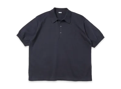 A.PRESSE Cotton Knit S/S Polo Shirts "Navy"