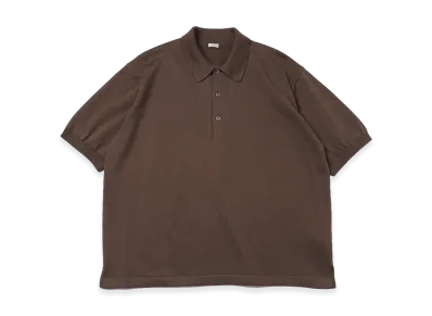 A.PRESSE Cotton Knit S/S Polo Shirts "Brown"