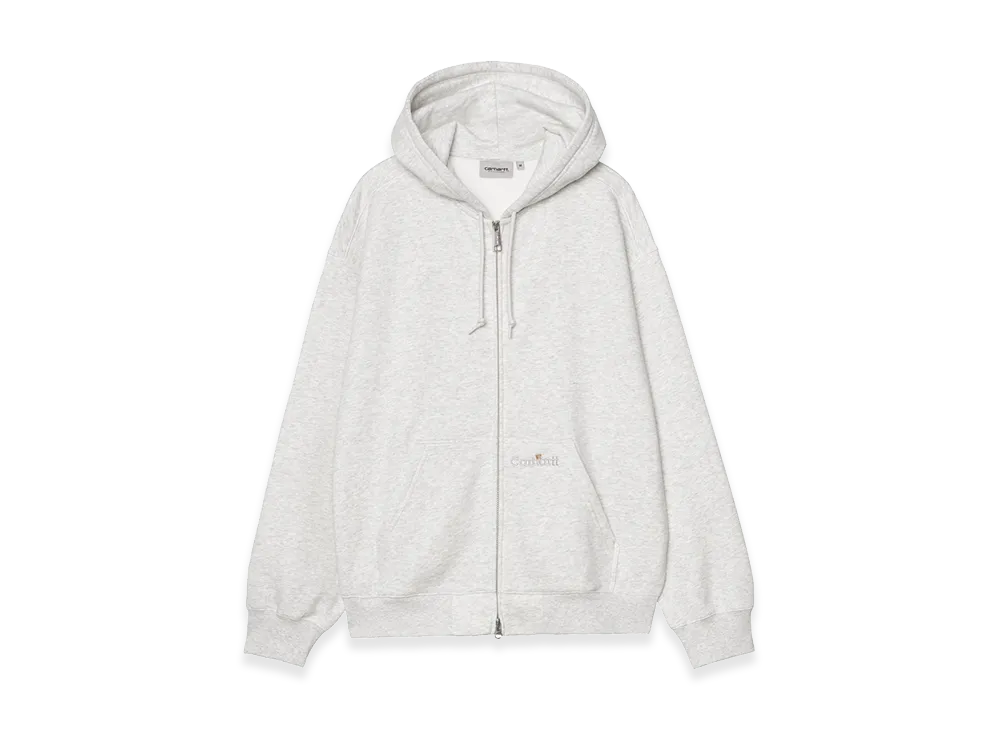 Carhartt WIP Hooded Wip Label Sweat Jacket "Ash Heather"