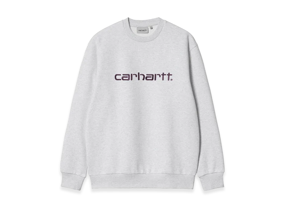 Carhartt WIP Carhartt Sweat "Ash Heather/Cozy Purple"