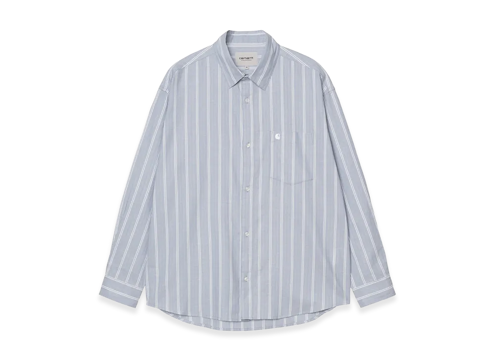 Carhartt WIP L/S Beale Shirt "Beale Stripe, Gentle Blue/White"