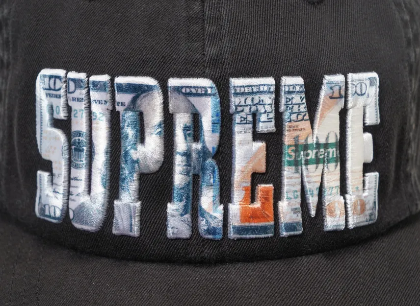 Supreme Embroidered Money Logo 6-Panel Supreme Embroidered Money Logo 6-Panel