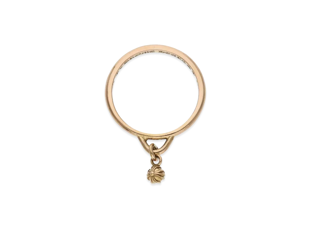 Chrome Hearts 22K Bubblegum Drop Bead Gold Ring "Gold"