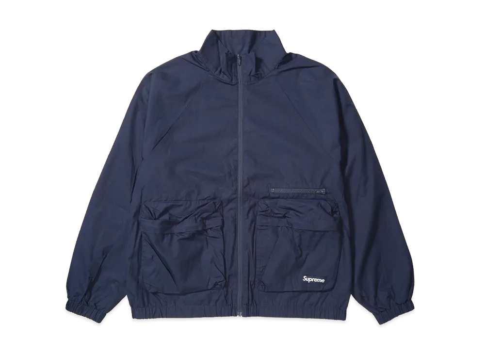 シュプリーム ラグラン ユーティリティ ジャケット "ネイビー"