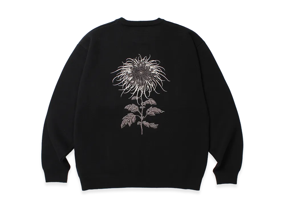 APHRODITEGANG GAKKIN x BUDSPOOL Nisshogiku Crew Neck Sweater "Black"