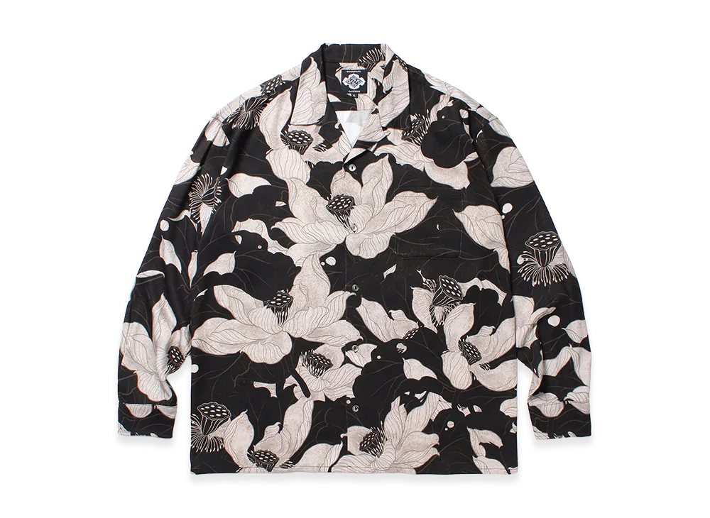 APHRODITEGANG GAKKIN x BUDSPOOL Furenge L/S Hawaiian Shirt "Black"