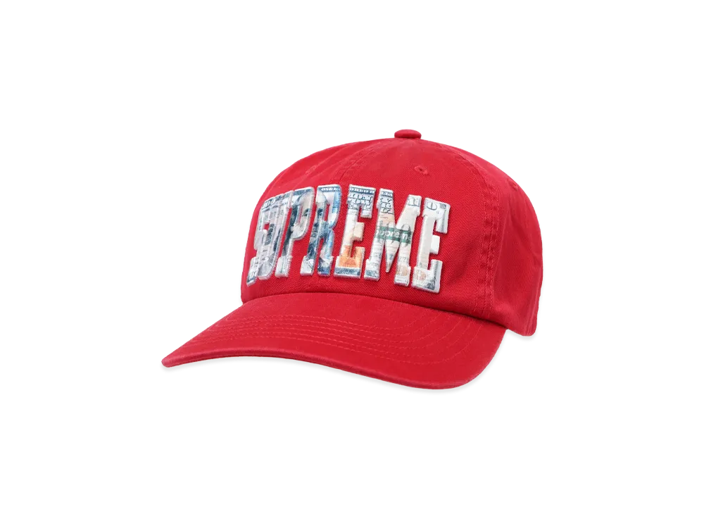 Supreme Embroidered Money Logo 6-Panel "Red"