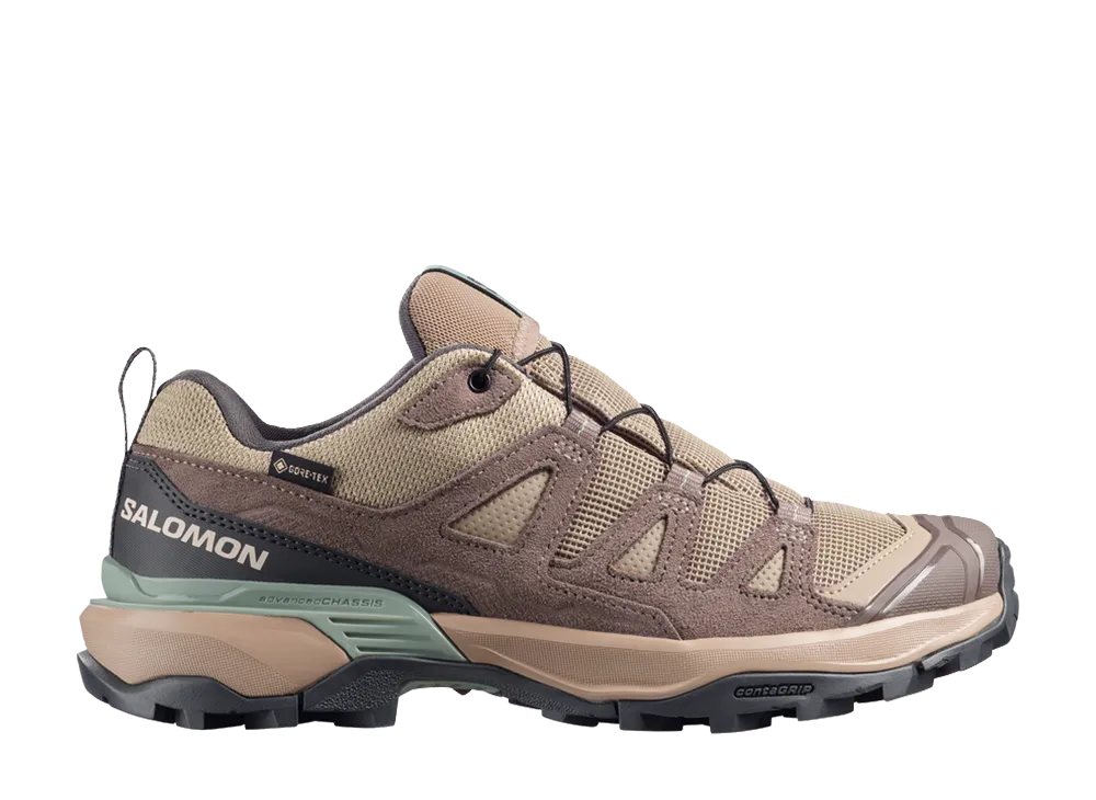 Salomon Women's X Ultra 360 Leather GORE-TEX "Desert Tan/Iron/Green Milieu"