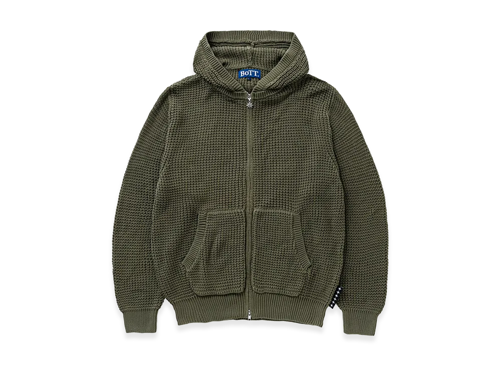 BoTT Knit Zip Hoodie "Olive"