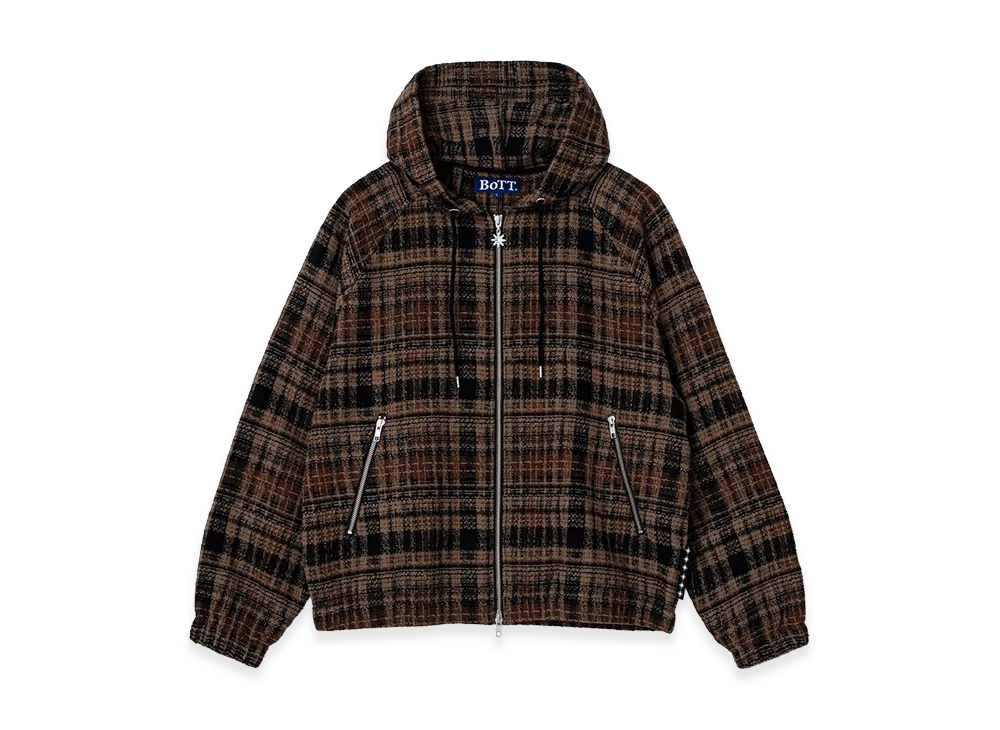 BoTT Heavy Check Zip Hoodie "Brown"