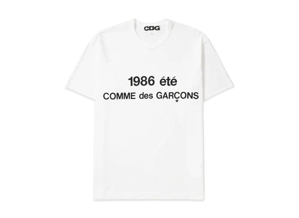 Comme des Garçons 1986 COMME des GARCONS T-SHIRT "White"