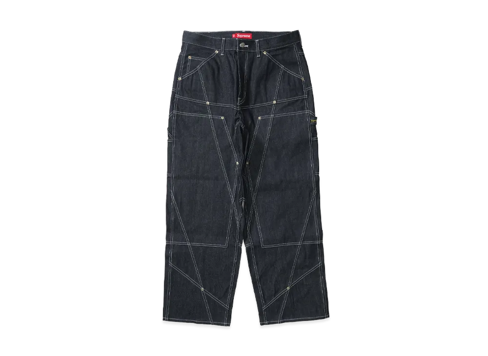 Supreme Contrast Stitch Double Knee Painter Jean "Rigid Indigo"