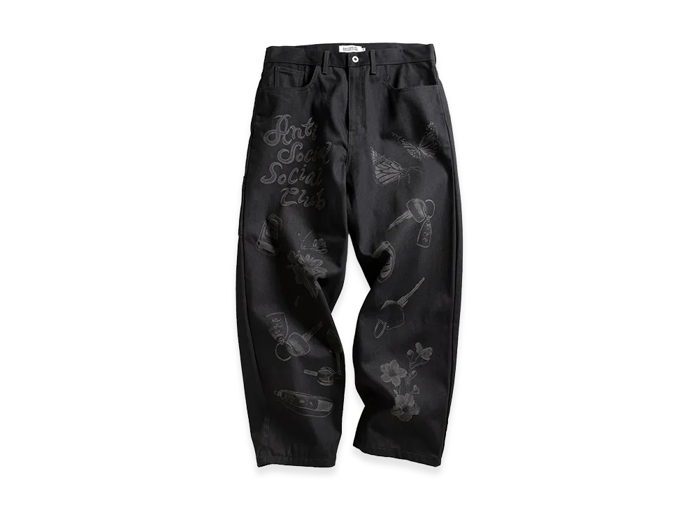 ANTI SOCIAL SOCIAL CLUB Laser-Etched Jeans "Black"