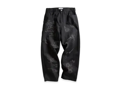 ANTI SOCIAL SOCIAL CLUB Laser-Etched Jeans "Black"