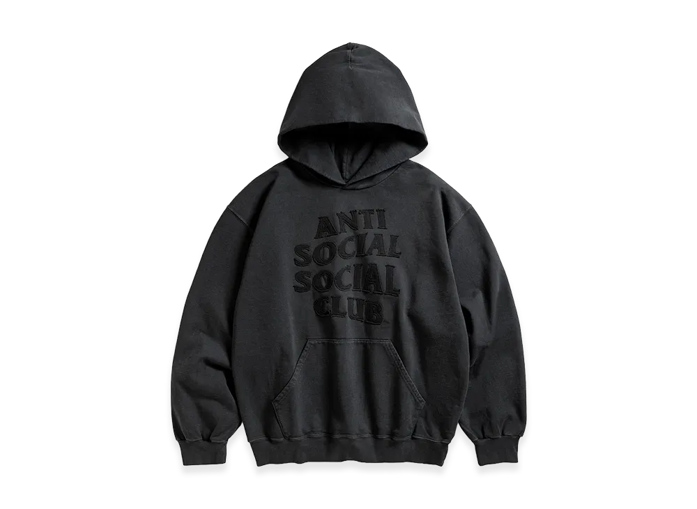 ANTI SOCIAL SOCIAL CLUB Toned Down Applique Hoodie "Faded Black"