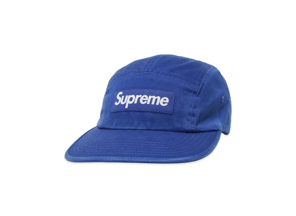 Supreme Washed Chino Twill Camp Cap (26SS) "Royal"