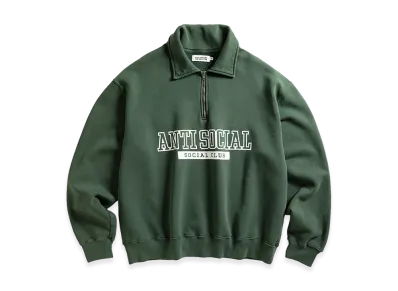 ANTI SOCIAL SOCIAL CLUB Washed Up Quarter Zip "Green"