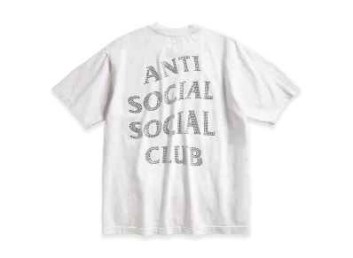 ANTI SOCIAL SOCIAL CLUB Rhinestone Mind Games Tee "White/Pink"
