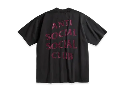 ANTI SOCIAL SOCIAL CLUB Rhinestone Mind Games Tee "Black/Pink"