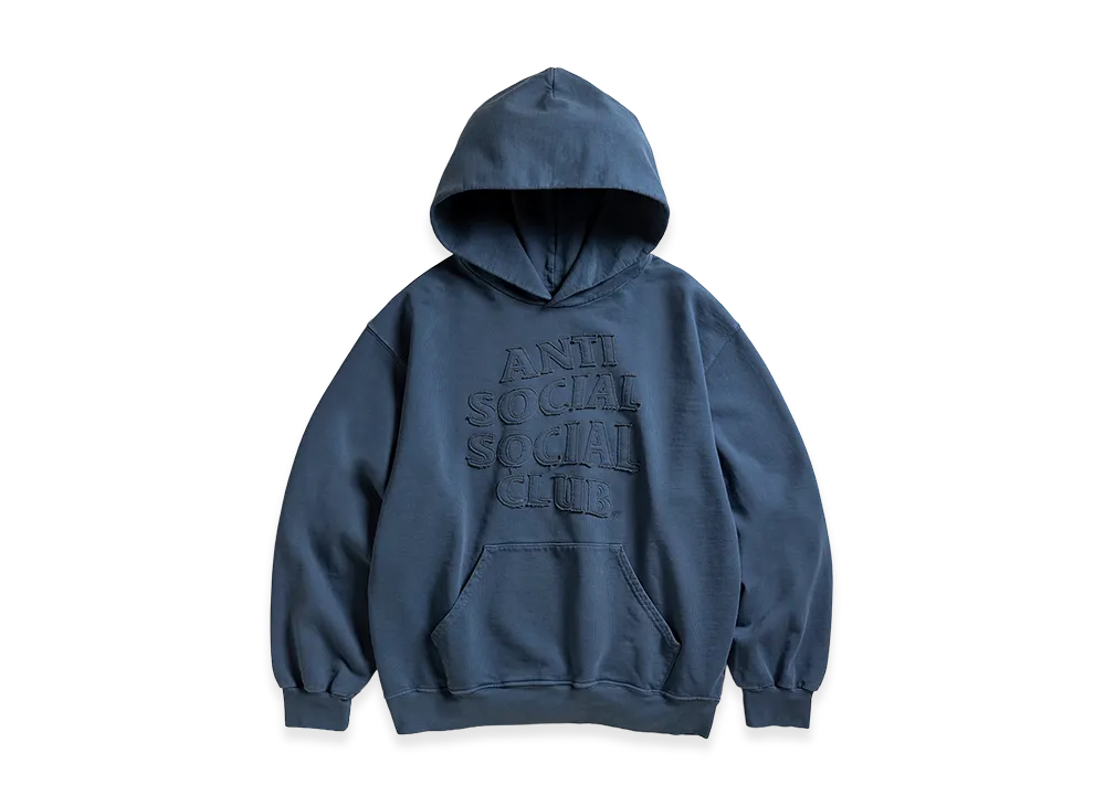 ANTI SOCIAL SOCIAL CLUB Toned Down Applique Hoodie "Faded Blue"