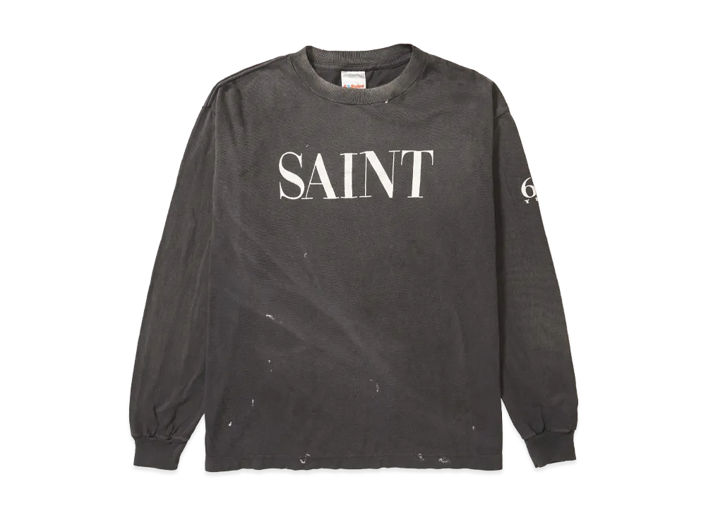 セントマイケル ロングスリーブ Tシャツ セイント666 "ブラック"