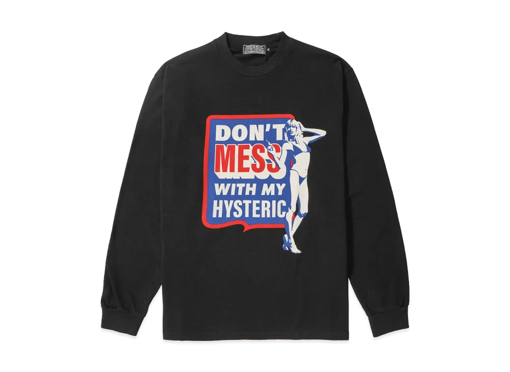 HYSTERIC GLAMOUR Don't Mess Tee "Black"