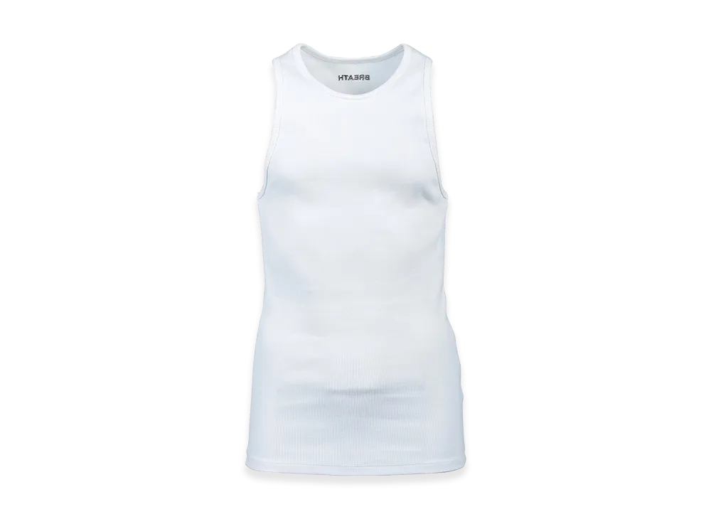 BREATH Logo Rib Tank Top "White"