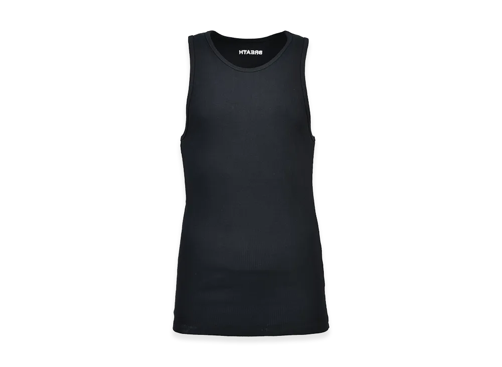 BREATH Logo Rib Tank Top "Black"