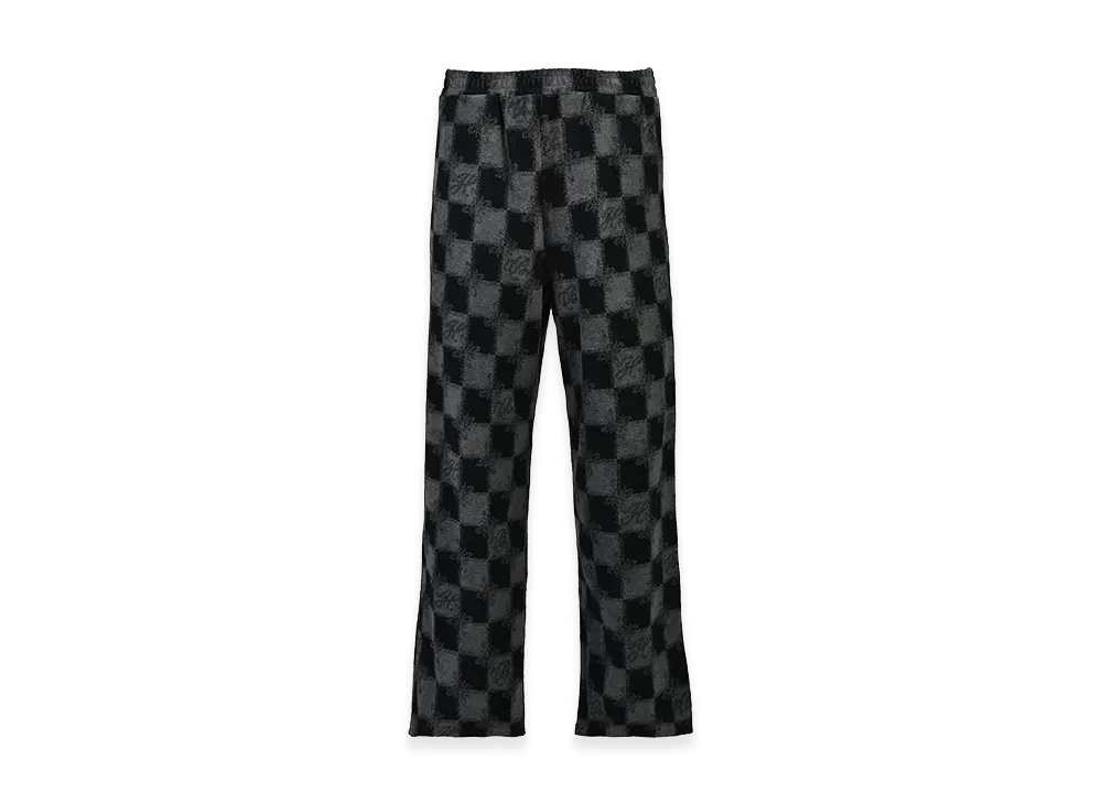 BREATH Block Check Pile Pants "Black"