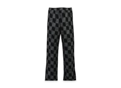BREATH Block Check Pile Pants "Black"