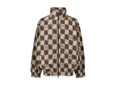 BREATH Block Check Pile Jacket "Brown"