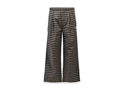 BREATH Script Logo Check Pipng Pants "Brown"