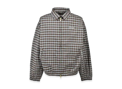 BREATH Script Logo Check Pipng Jacket "Brown"