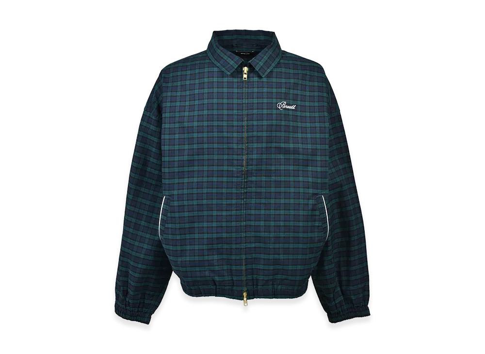 BREATH Script Logo Check Pipng Jacket "Navy"