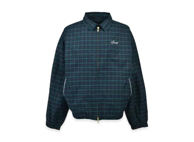 BREATH Script Logo Check Pipng Jacket "Navy"