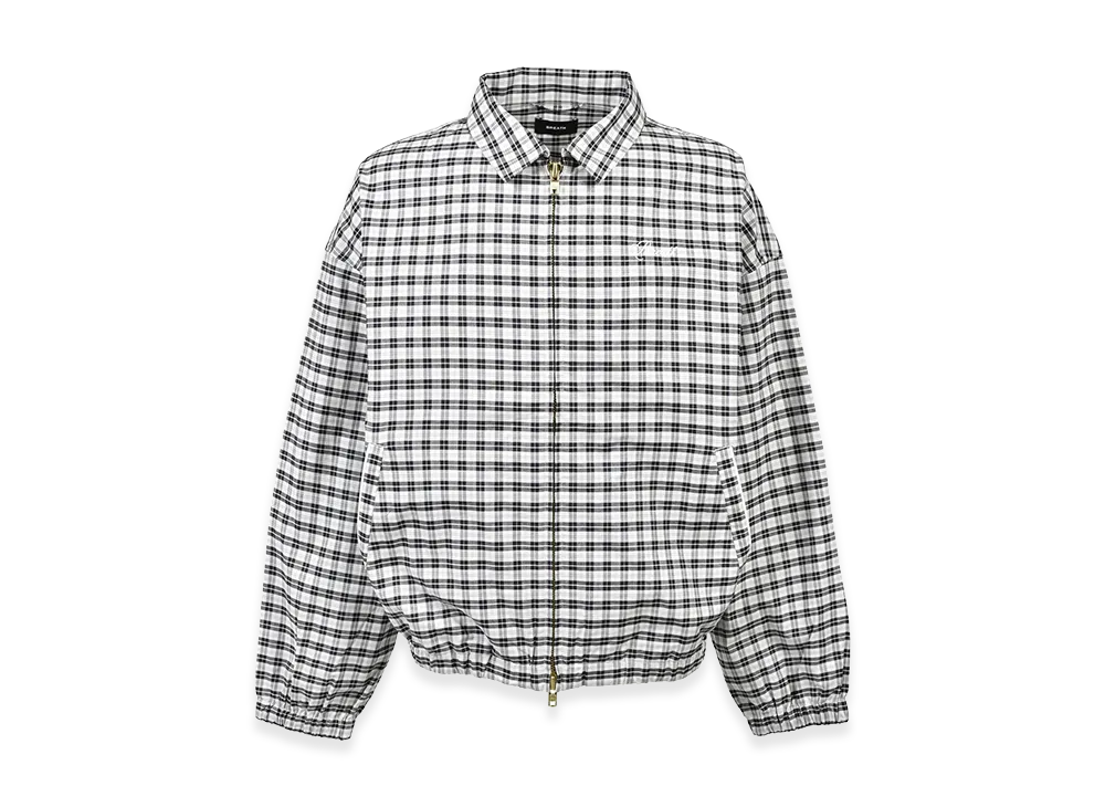 BREATH Script Logo Check Pipng Jacket "White"