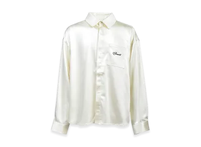 BREATH Script Logo Coating Shirt "White"